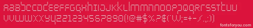 bytepolicecond Font – Pink Fonts on Red Background