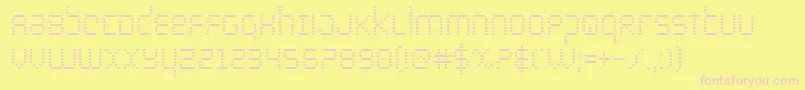 Czcionka bytepolicecond – różowe czcionki na żółtym tle