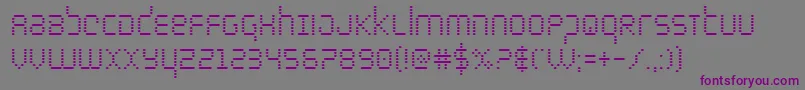 Fonte bytepolicecond – fontes roxas em um fundo cinza