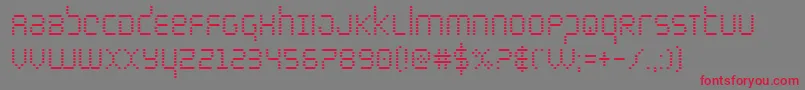 bytepolicecond Font – Red Fonts on Gray Background