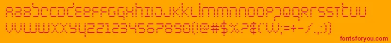 bytepolicecond Font – Red Fonts on Orange Background