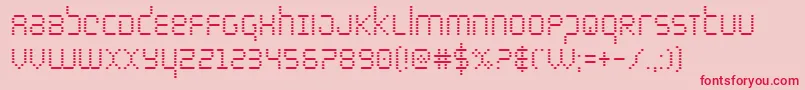 bytepolicecond Font – Red Fonts on Pink Background