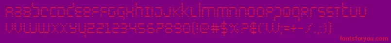 bytepolicecond Font – Red Fonts on Purple Background