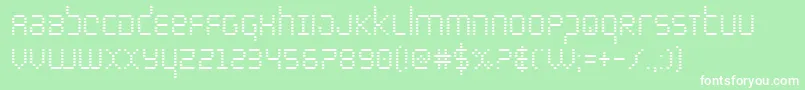 bytepolicecond Font – White Fonts on Green Background