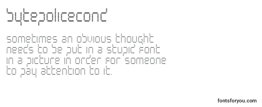 Bytepolicecond Font