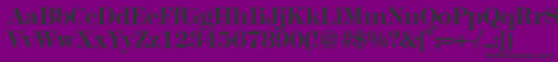 Шрифт Modern438Bold – чёрные шрифты на фиолетовом фоне