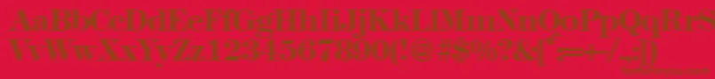 フォントModern438Bold – 赤い背景に茶色の文字