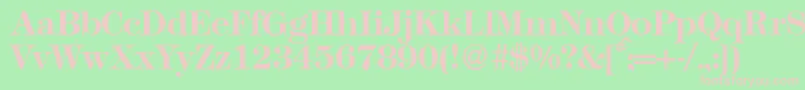 Modern438Bold Font – Pink Fonts on Green Background