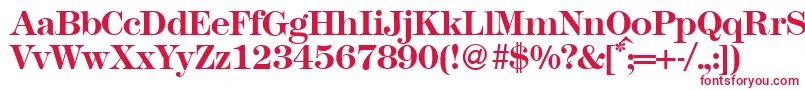 フォントModern438Bold – 赤い文字