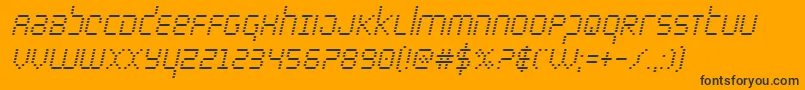 bytepolicecondital Font – Black Fonts on Orange Background