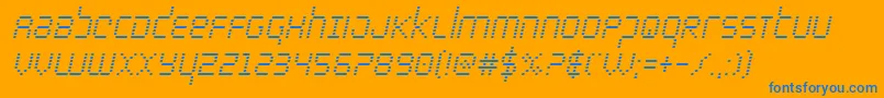 bytepolicecondital Font – Blue Fonts on Orange Background