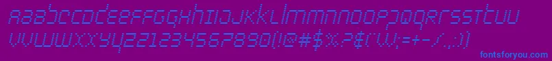bytepolicecondital Font – Blue Fonts on Purple Background