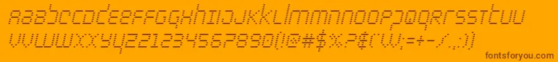 bytepolicecondital Font – Brown Fonts on Orange Background