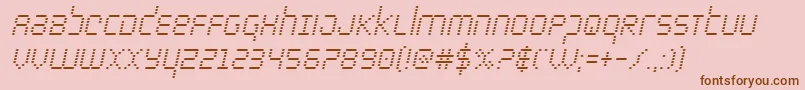 bytepolicecondital Font – Brown Fonts on Pink Background