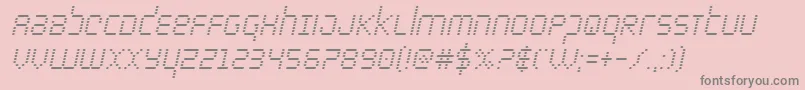 bytepolicecondital Font – Gray Fonts on Pink Background