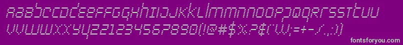 bytepolicecondital Font – Green Fonts on Purple Background
