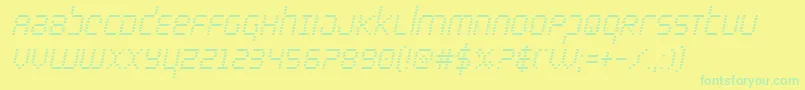 bytepolicecondital Font – Green Fonts on Yellow Background