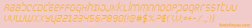 bytepolicecondital Font – Orange Fonts on Pink Background