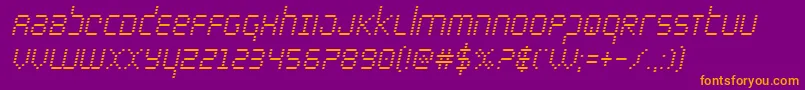 bytepolicecondital Font – Orange Fonts on Purple Background