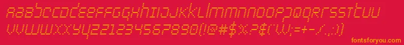 bytepolicecondital Font – Orange Fonts on Red Background