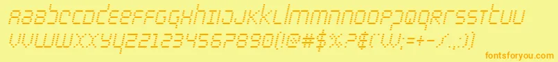 bytepolicecondital Font – Orange Fonts on Yellow Background