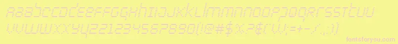 bytepolicecondital Font – Pink Fonts on Yellow Background