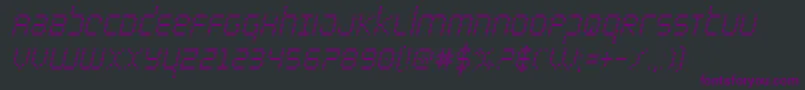 bytepolicecondital Font – Purple Fonts on Black Background