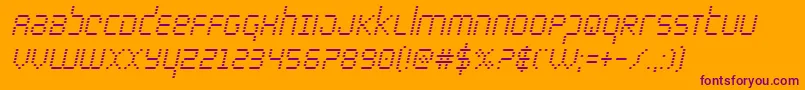 bytepolicecondital Font – Purple Fonts on Orange Background