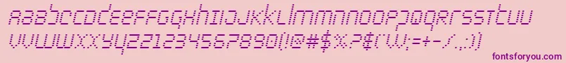 bytepolicecondital Font – Purple Fonts on Pink Background