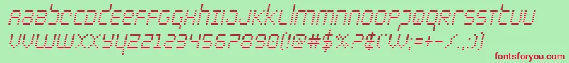 bytepolicecondital Font – Red Fonts on Green Background