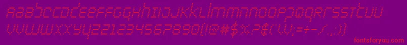 bytepolicecondital Font – Red Fonts on Purple Background