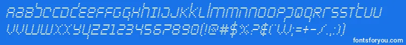 bytepolicecondital Font – White Fonts on Blue Background