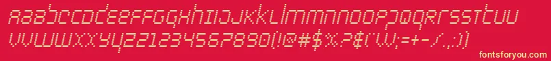 bytepolicecondital Font – Yellow Fonts on Red Background