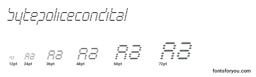 Bytepolicecondital Font Sizes