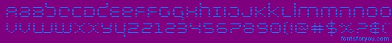 bytepoliceexpand Font – Blue Fonts on Purple Background