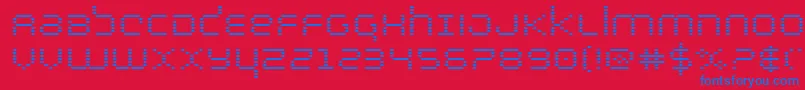 bytepoliceexpand Font – Blue Fonts on Red Background