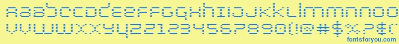 Шрифт bytepoliceexpand – синие шрифты на жёлтом фоне