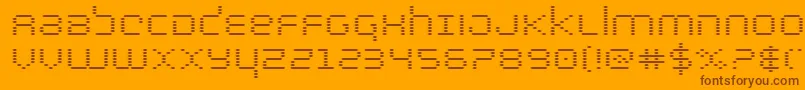 bytepoliceexpand Font – Brown Fonts on Orange Background