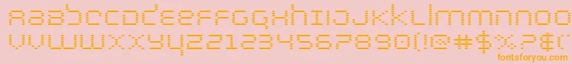 bytepoliceexpand Font – Orange Fonts on Pink Background