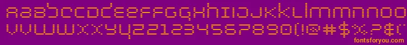 bytepoliceexpand Font – Orange Fonts on Purple Background