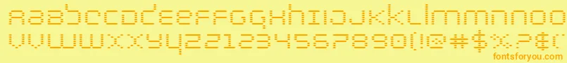 bytepoliceexpand Font – Orange Fonts on Yellow Background
