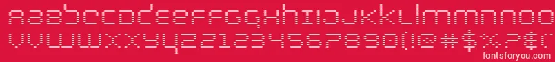 bytepoliceexpand Font – Pink Fonts on Red Background