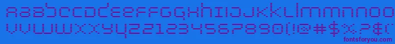 bytepoliceexpand Font – Purple Fonts on Blue Background