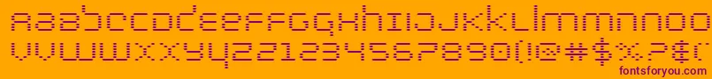 bytepoliceexpand Font – Purple Fonts on Orange Background