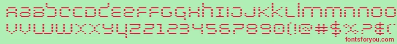 bytepoliceexpand Font – Red Fonts on Green Background