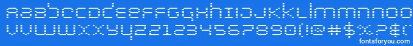 bytepoliceexpand Font – White Fonts on Blue Background
