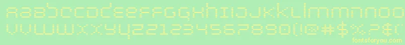 bytepoliceexpand Font – Yellow Fonts on Green Background