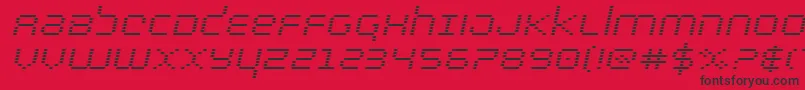 bytepoliceexpandital Font – Black Fonts on Red Background