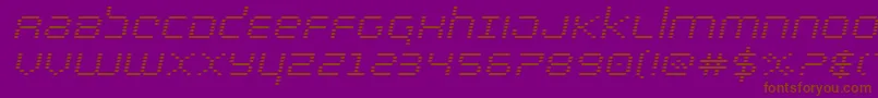 bytepoliceexpandital Font – Brown Fonts on Purple Background