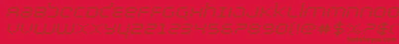 bytepoliceexpandital Font – Brown Fonts on Red Background